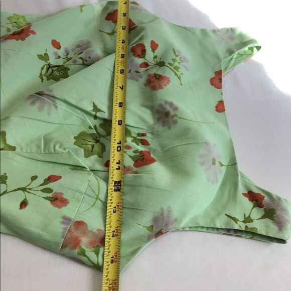 Vintage Carol Rodgers Junior Green Floral 2 Piece Dress With Bolero Jacket Set - Picture 11 of 16